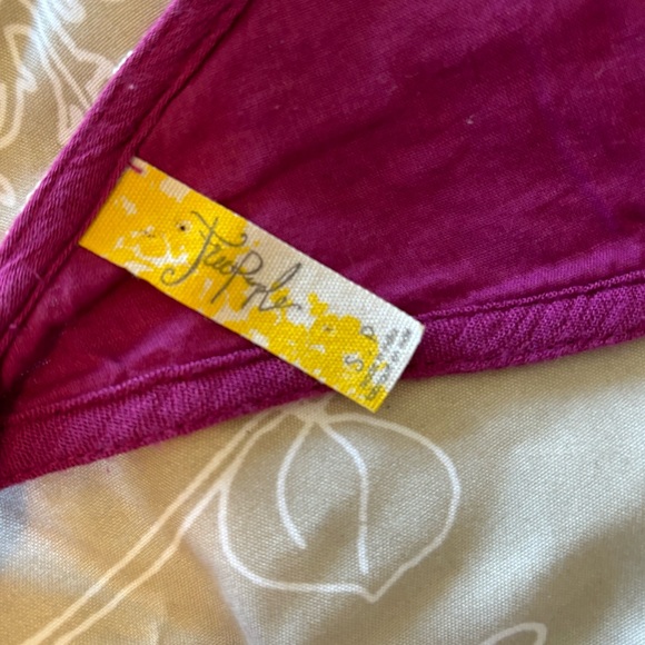 FREE PEOPLE Emma Floral Embroidered Tunic Mini Dress in Berry Purple - Picture 8 of 8